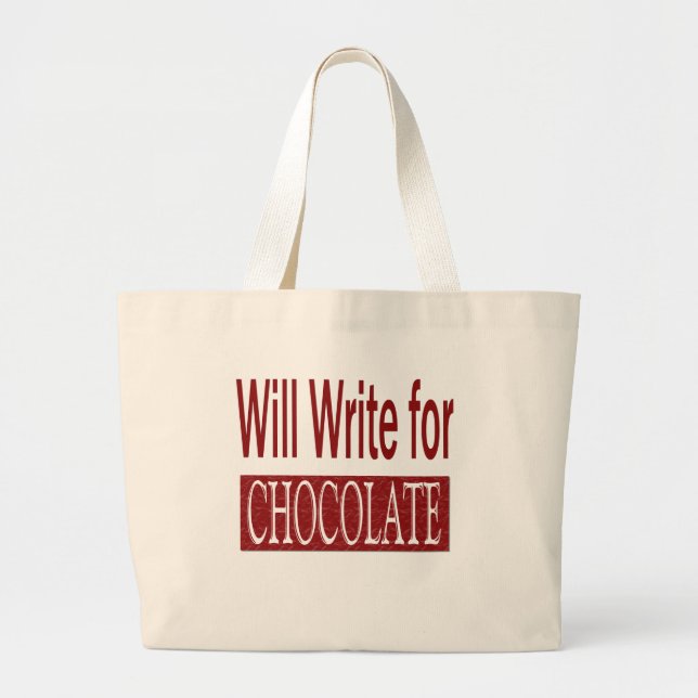 Bolsa Tote Grande Escreverá para o presente do chocolate para (Frente)