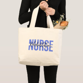 Bolsa Tote Grande Especialidade de Texto Personalizada para Enfermei