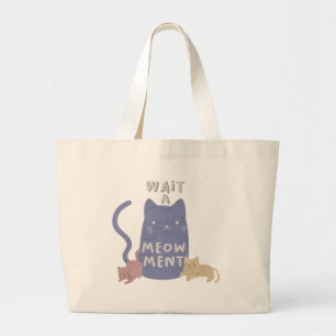 Bolsa Tote Grande Espere um Meow-ment