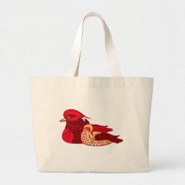 Bolsa Tote Grande Esplendor de Pato Crimson