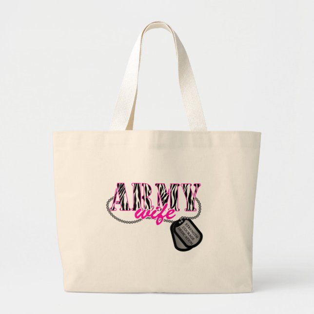Bolsa Tote Grande Esposa do Exército (Frente)