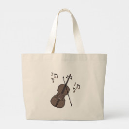 Bolsa Tote Grande Espresso Violino-Violino criado com grãos de café-