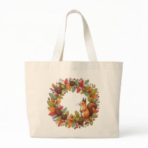 Esquilo Feliz nas folhas do outono