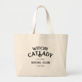 Bolsa Tote Grande Est Personalizado Do Clube Social Da Mulher Do Gat