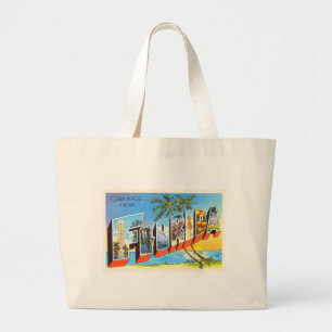 Bolsa Tote Grande Estado de Florida # lembrança velha das viagens