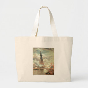 Bolsa Tote Grande Estátua da liberdade, New York cerca de 1800's