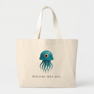 Bolsa Tote Grande Este Saco Vê Você - Cíclops Jellyfish Tote Bag