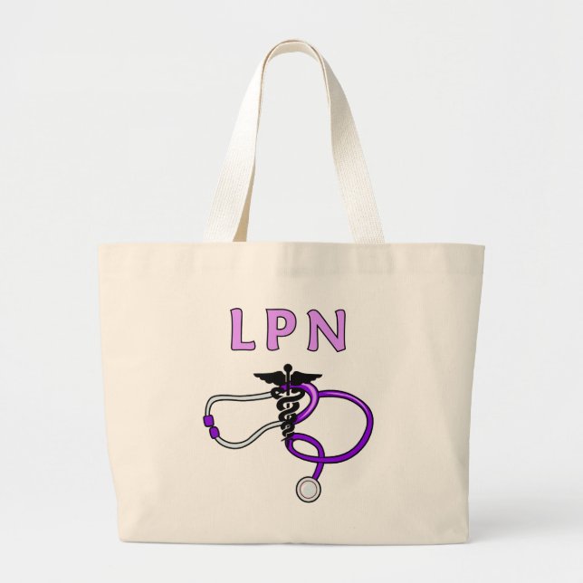 Bolsa Tote Grande Estetoscópio de LPN (Frente)
