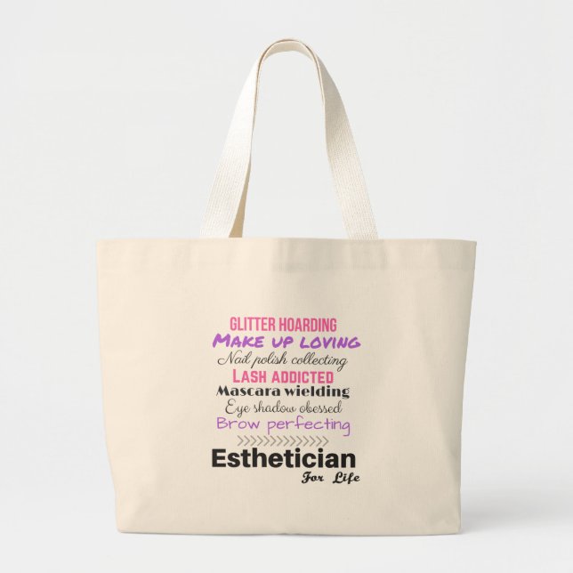 Bolsa Tote Grande Esthetician para a vida (Frente)