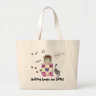Bolsa Tote Grande Estofar mantem-me SÃO! Totebag