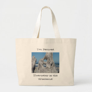 Bolsa Tote Grande Estou Aposentado Todos os Dias é Fim de Semana! sa