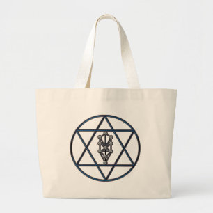 Bolsa Tote Grande Estrela de David & Sefirah