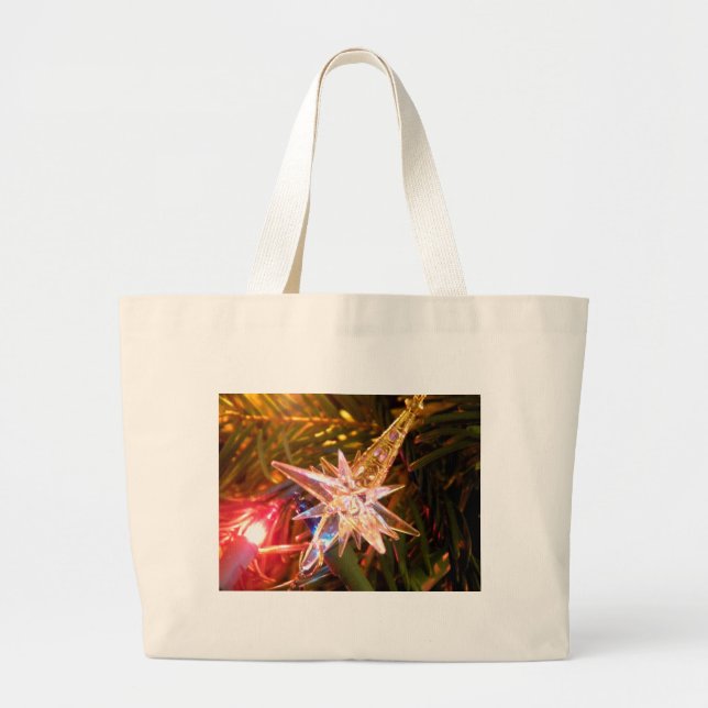 Bolsa Tote Grande Estrela do Natal (Frente)