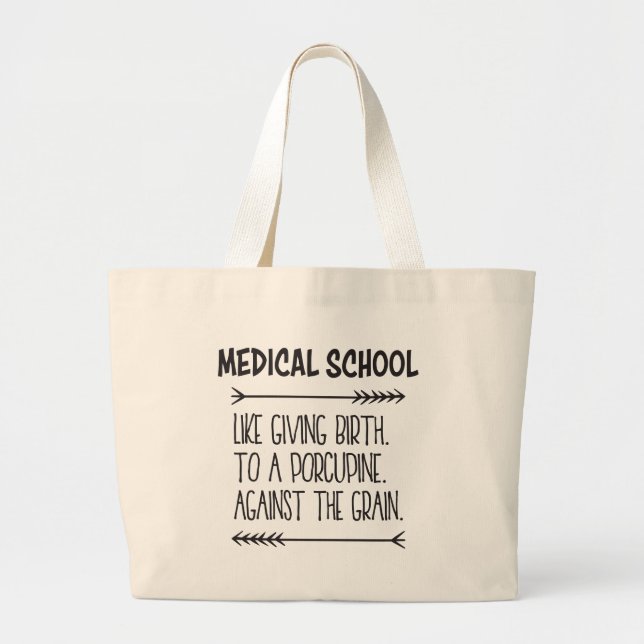 Bolsa Tote Grande Estudante de Medicina da Faculdade de Medicina Med (Frente)