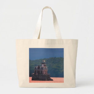 Bolsa Tote Grande Estufa de Hudson Athens - Luz da cidade de Hudson,