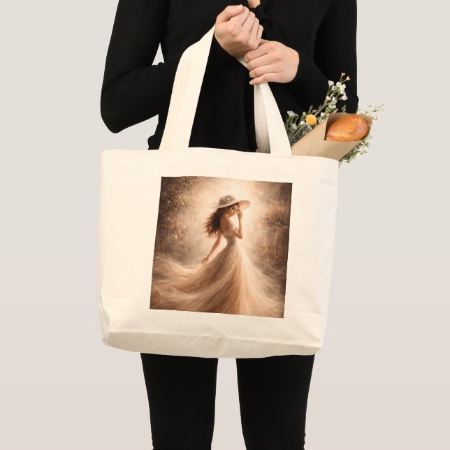 Bolsa Tote Grande Ethereal Slavic Water Nymph Tote Bag Boho (Frente (produto))