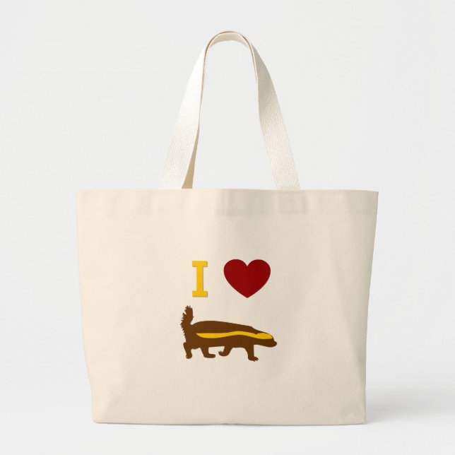 Bolsa Tote Grande Eu Adoro Mel Badger (Frente)