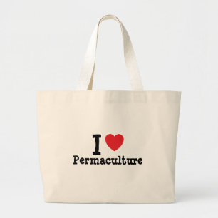 Bolsa Tote Grande Eu adoro o coração da Peracultura personalizado