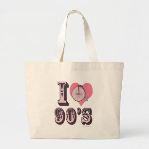 Bolsa Tote Grande Eu adoro os anos 90