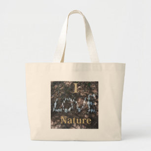 Bolsa Tote Grande Eu adoro Roupa da Natureza e presentes