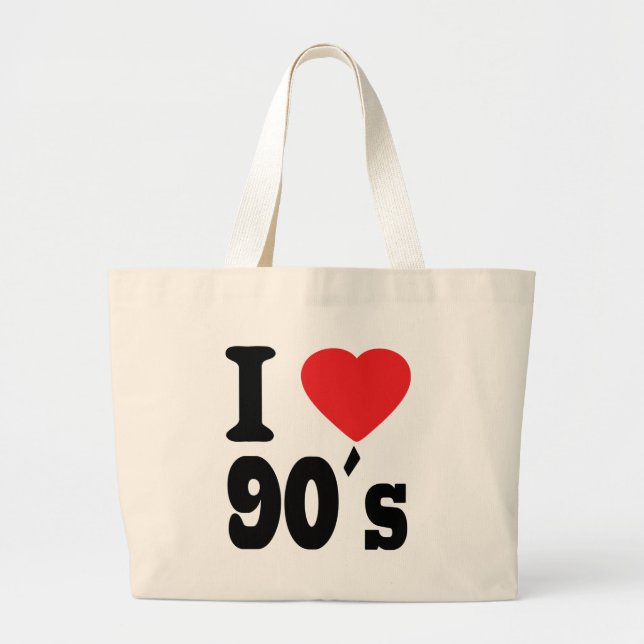 Bolsa Tote Grande Eu amo 90 ´s (Frente)