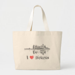 Bolsa Tote Grande Eu Amo A Arquitetura Do Castelo De Belarus Mir М и