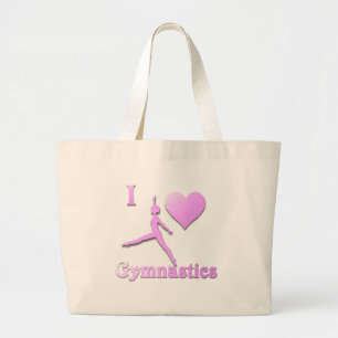 Bolsa Tote Grande eu amo a ginástica #6