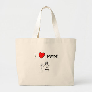 Bolsa Tote Grande Eu amo a mamã!