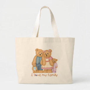 Bolsa Tote Grande Eu Amo A Minha Família Tote Bag