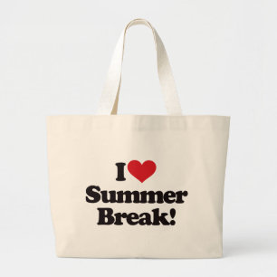 Bolsa Tote Grande Eu amo a ruptura de verão!