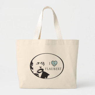 Bolsa Tote Grande Eu amo a sacola de Flaubert