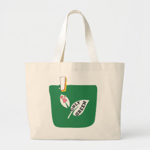 Bolsa Tote Grande Eu Amo Apenas Verde – Jumbo Sacola Ecológica Reuti