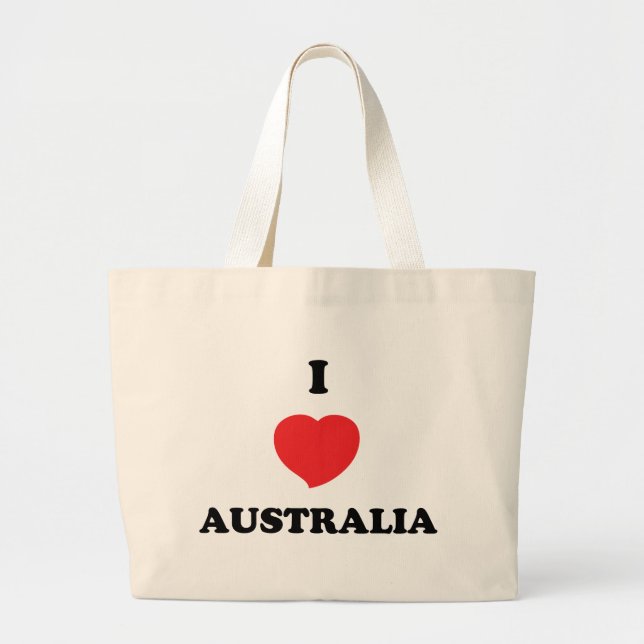 Bolsa Tote Grande EU AMO Austrália (Frente)