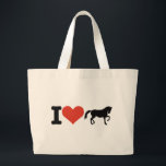 Bolsa Tote Grande Eu amo Cavalos<br><div class="desc">Eu adoro Cavalos - Cavalos</div>