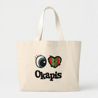 Bolsa Tote Grande Eu Amo (Coração) Ocapis