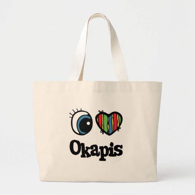 Bolsa Tote Grande Eu Amo (Coração) Ocapis (Frente)