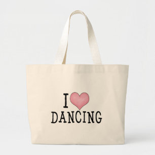 Bolsa Tote Grande Eu amo dançar