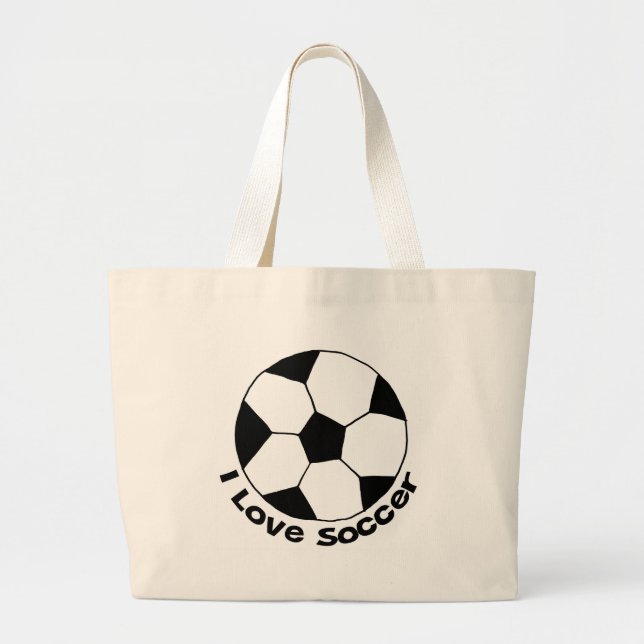 Bolsa Tote Grande Eu Amo Futebol (Frente)