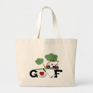 Bolsa Tote Grande Eu Amo Golfe