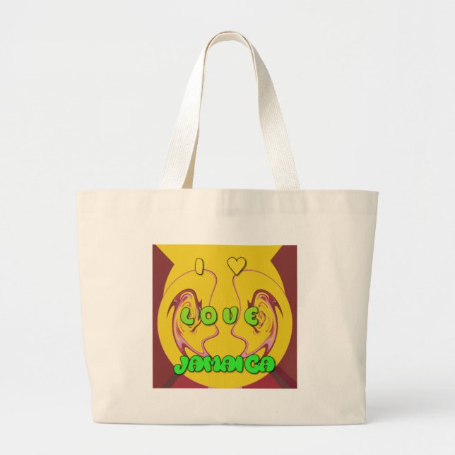 Bolsa Tote Grande Eu amo Jamaica.png (Frente)