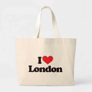 Bolsa Tote Grande Eu amo Londres