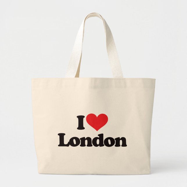 Bolsa Tote Grande Eu amo Londres (Frente)