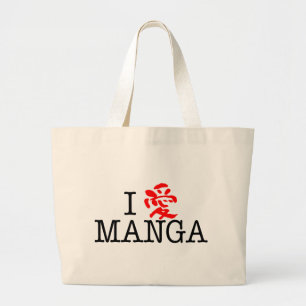 Bolsa Tote Grande Eu Amo Manga