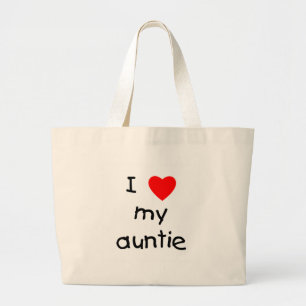 Bolsa Tote Grande Eu amo meu Auntie
