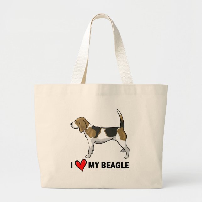 Bolsa Tote Grande Eu amo meu lebreiro (Frente)
