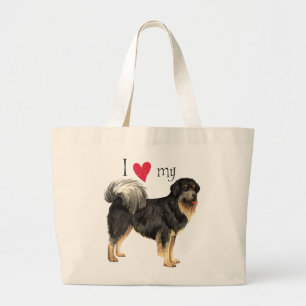 Bolsa Tote Grande Eu amo meu Mastiff tibetano