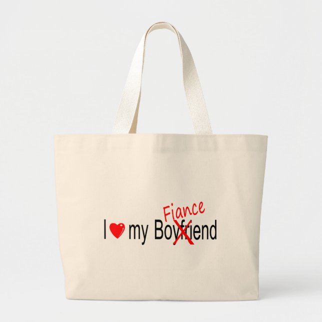 Bolsa Tote Grande Eu amo meu noivo (Frente)