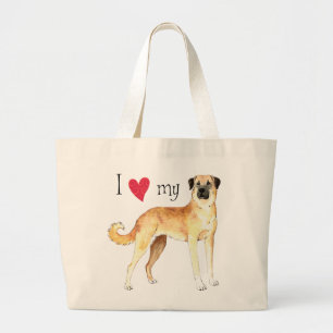 Bolsa Tote Grande Eu amo meu pastor anatólogo