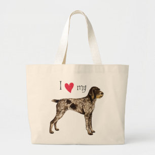 Bolsa Tote Grande Eu Amo meu Ponteiro Alemão