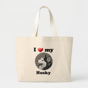 Bolsa Tote Grande Eu amo meu rouco